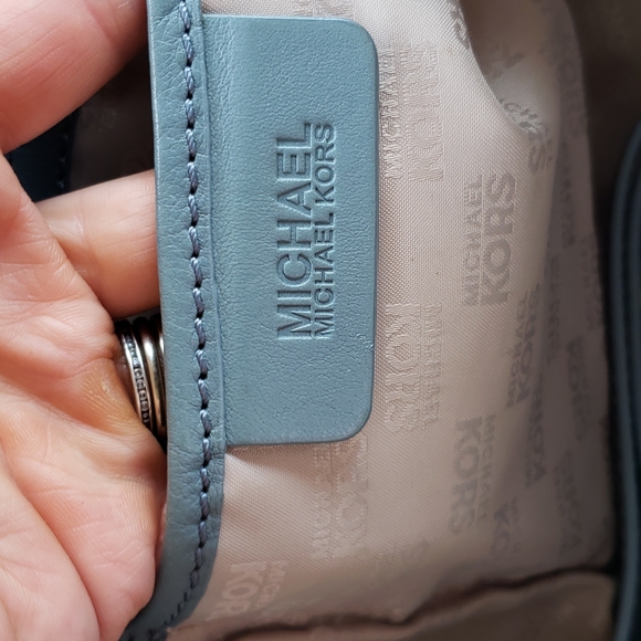 Blue leather Michael Kors bag - Picture 7 of 7